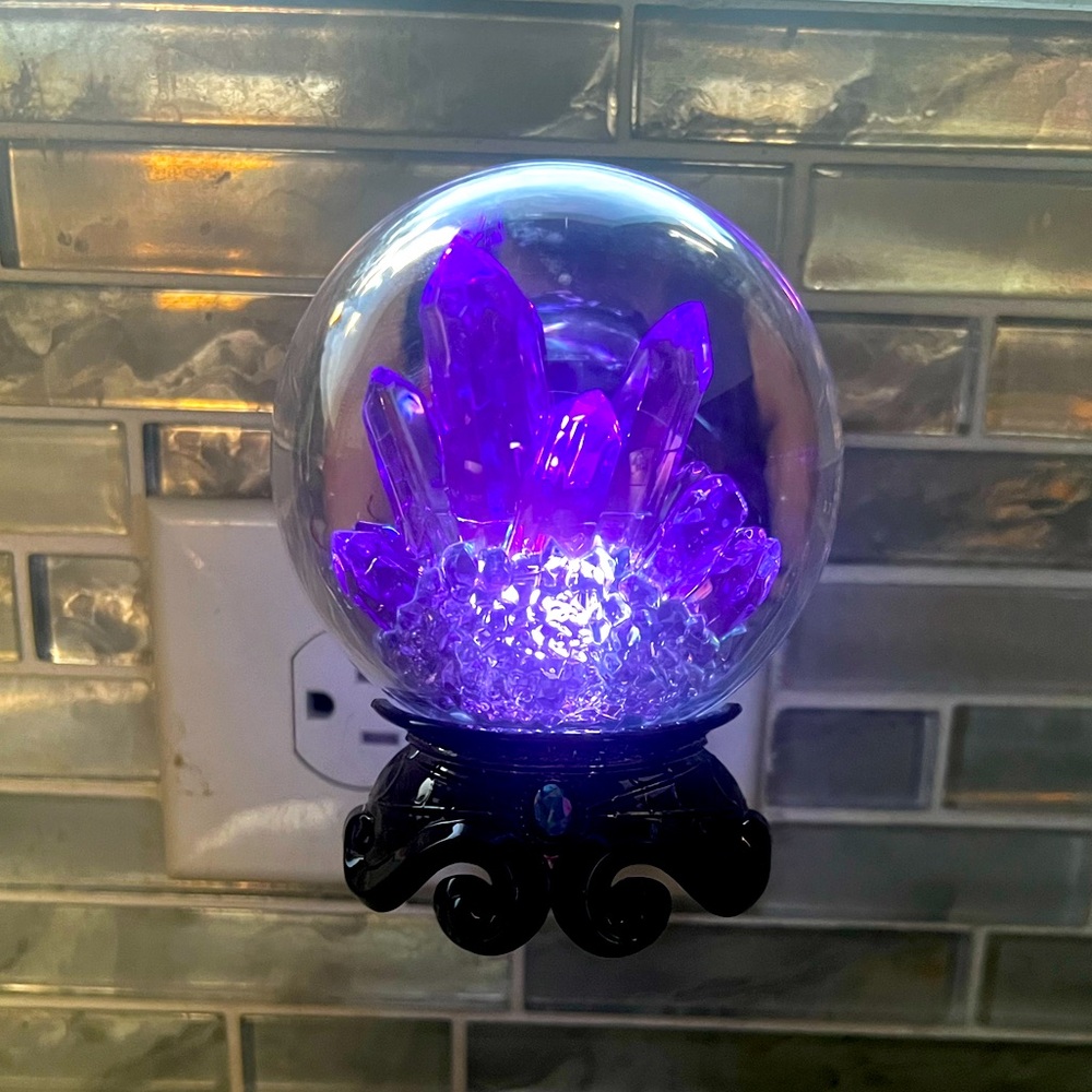 Bath & Body Works Purple Crystal Globe Night Light